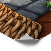 Bouviers des Flandres Fireplace Christmas Lights Poster (Ecke)