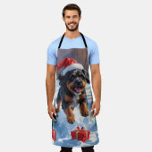 Bouviers des Flandres Weihnachtsfest Schneeszene Schürze (Getragen)