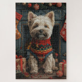 Bouviers Des Flandres Weihnachtsgeschenke Feuerpla Puzzle (Vertikal)