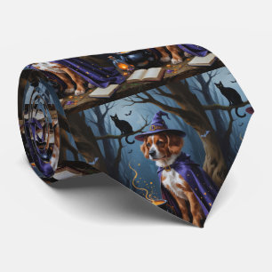 Bouviers des Flandres Whimsical Halloween Malerei Krawatte
