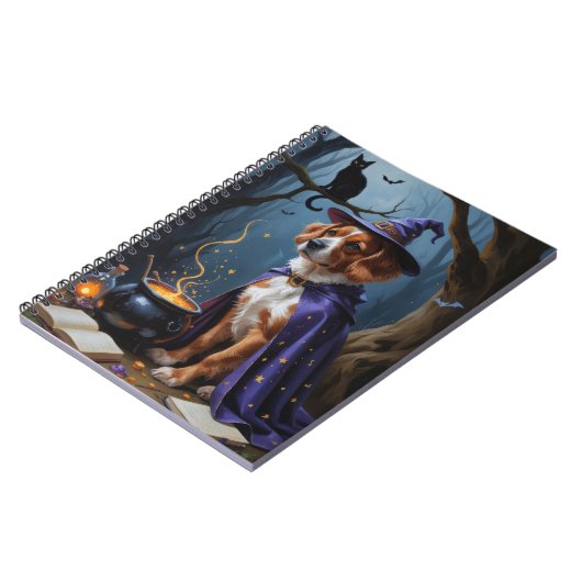 Bouviers des Flandres Whimsical Halloween Malerei Notizblock (Linke Seite)