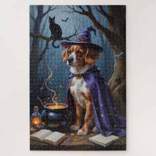 Bouviers des Flandres Whimsical Halloween-Malerei Puzzle