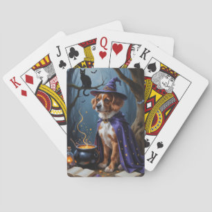 Bouviers des Flandres Whimsical Halloween Malerei Spielkarten