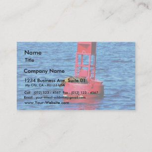 Bouy in San Diego Bucht mit einem Siegel auf ihm Visitenkarte