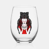 Bouzadukq Weinglas Ohne Stiel (Vorderseite)