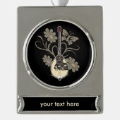 Bouzouki Banner-Ornament Silber (Vorderseite)
