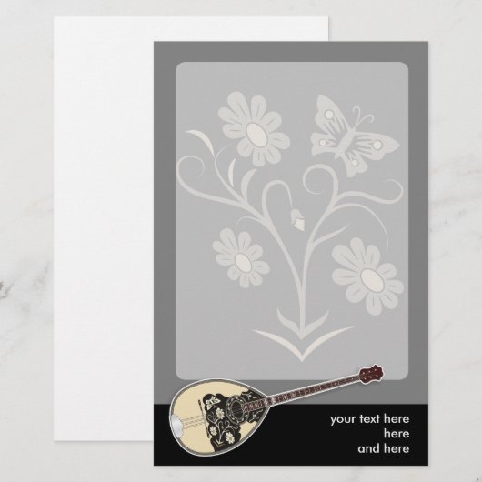 Bouzouki Briefpapier (Vorne/Hinten)