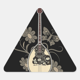 Bouzouki Dreieckiger Aufkleber