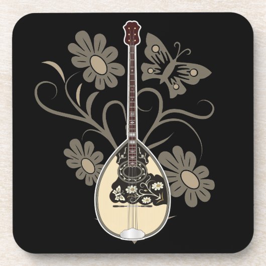 Bouzouki Getränkeuntersetzer (Vorderseite)