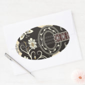 Bouzouki Ovaler Aufkleber (Umschlag)