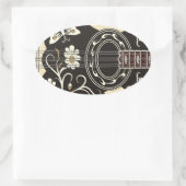 Bouzouki Ovaler Aufkleber (Tasche)