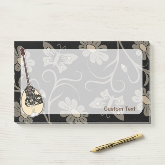 Bouzouki Post-it Klebezettel (Auf Schreibtisch)