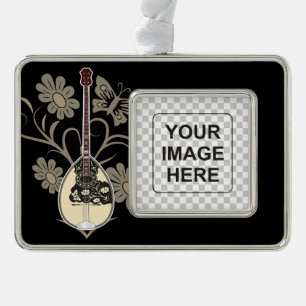 Bouzouki Rahmen-Ornament Silber