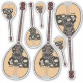 Bouzouki-Sticker-Set Aufkleber (Vorderseite)