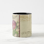 Bouzouki Tulip Vintage Noten - individuell Zweifarbige Tasse (Mittel)