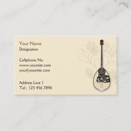 Bouzouki Visitenkarte (Vorderseite)