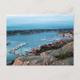 Bovallstrand harbour view postkarte