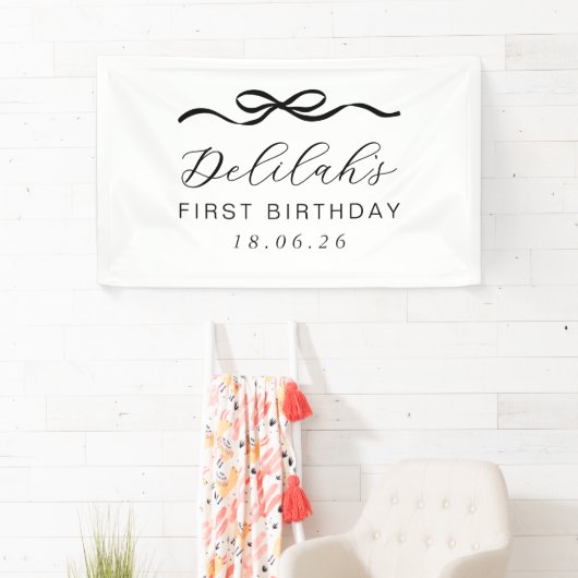 Bow 1. Geburtstag Banner (Insitu)
