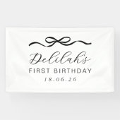 Bow 1. Geburtstag Banner (Horizontal)