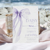 Bow 1. Geburtstag Coquette Einladung