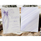 Bow 1. Geburtstag Coquette Einladung