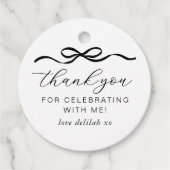 Bow 1. Geburtstag Geschenkanhänger (Vorderseite)