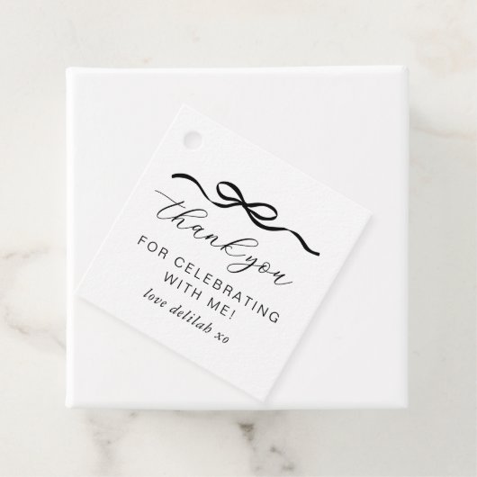 Bow 1. Geburtstag Geschenkanhänger (Beispiel)