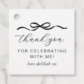 Bow 1. Geburtstag Geschenkanhänger (Vorderseite)