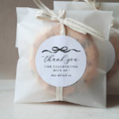 Bow 1. Geburtstag Runder Aufkleber