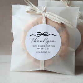 Bow 1. Geburtstag Runder Aufkleber