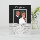 BOW 25-Jährige Einladung mit Foto (Stehend Vorderseite)