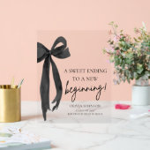 Bow Abschluss ein süß Ende zu einem neuen Anfang Acrylschild (Hochzeit)