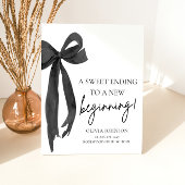 Bow Abschluss ein süß Ende zu einem neuen Anfang Sockelschild