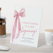 Bow Abschluss ein süß Ende zu einem neuen Anfang Sockelschild (In SItu)