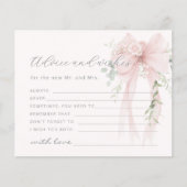 Bow Advice and wishes for the Bride card (Vorderseite)