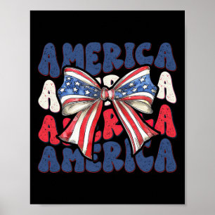Bow America 4. Juli Patriotischer Unabhängigkeitst Poster