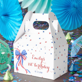 Bow Amerikanisches 4. Juli Thema Geburtstagsgesche Geschenkschachtel