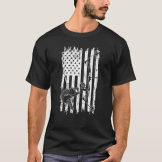 Bow, Arrow und Fish American Flag Bowfish T-Shirt