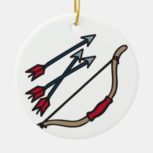 Bow Arrows Keramik Ornament (Vorne)