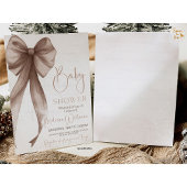 Bow Baby Dusche Coquette Einladung