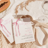 Bow Baby Dusche, Pink Girl Baby Dusche Einladung