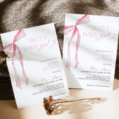 Bow Baby Dusche, Pink Girl Baby Dusche Einladung