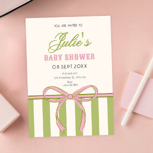Bow-Baby-Empfangsfeier Einladung
