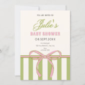 Bow-Baby-Empfangsfeier Einladung (Vorderseite)