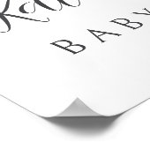 Bow Baby in Bloom Baby Dusche Begrüßungszeichen Pl Poster (Ecke)