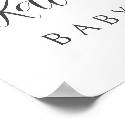 Bow Baby in Bloom Baby Dusche Begrüßungszeichen Pl Poster (Ecke)