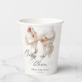 Bow Baby in Bloom Baby Dusche Pappbecher (Vorderseite)