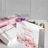 Bow Baby in Bloom rosa florals Baby Dusche Große Geschenktüte