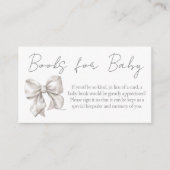 Bow Baby Showbücher für Baby Begleitkarte (Vorderseite)