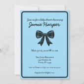 Bow Baby Shower Einladung (Vorderseite)